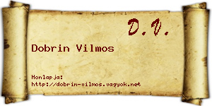 Dobrin Vilmos névjegykártya